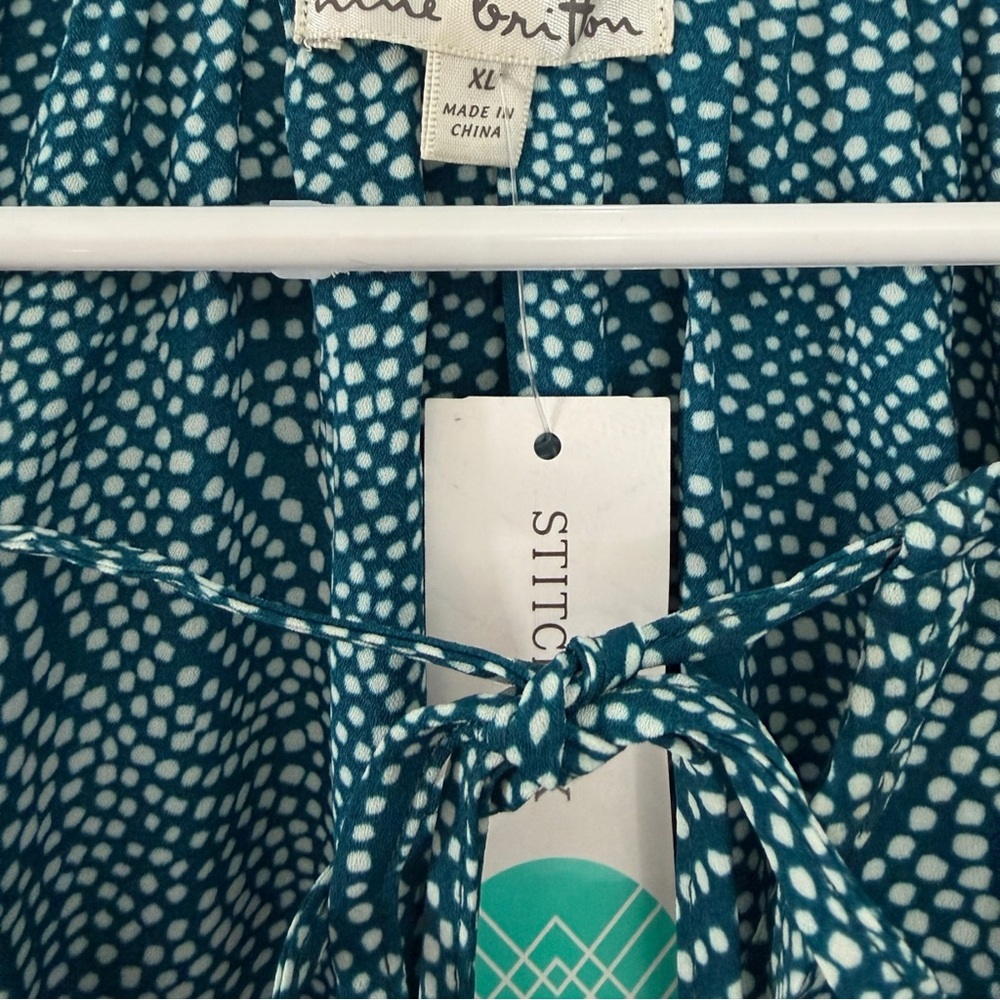 NWT Stitch Fix Exclusive Nine Britton Jemma Smocked Waist Dress Polka Dot XL - Picture 5 of 6